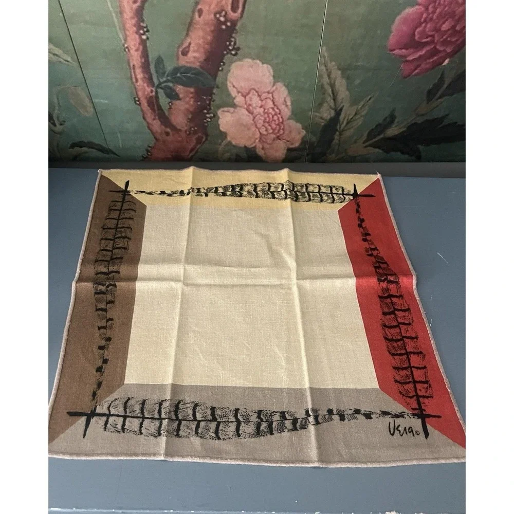 Vintage Vera Neumann Cloth Napkins Set of 4 MCM Abstract Linen 15